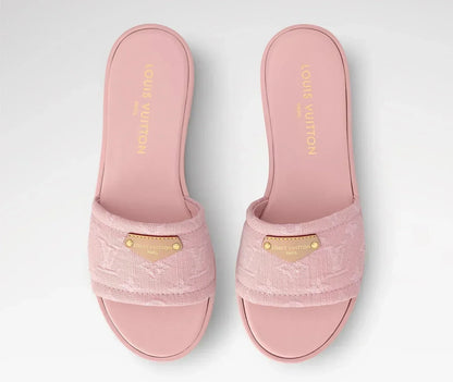 “LV“ Denim Sandalen
