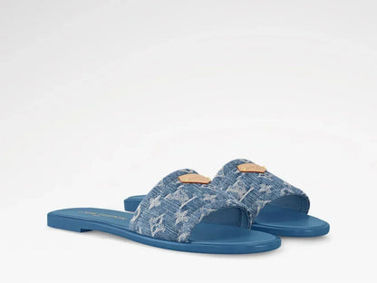“LV“ Denim Sandalen